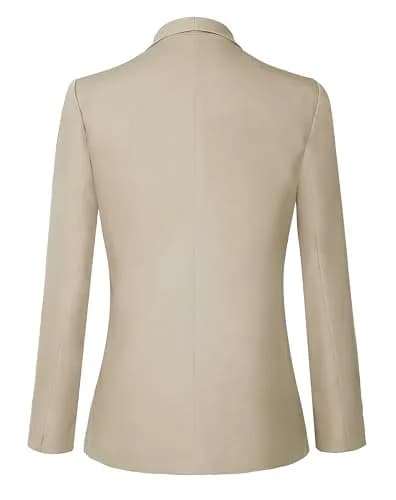 Urban CoCo Women's Office Blazer Jacket Open Front XL Khaki | Elegant Business Style thumbnail 3