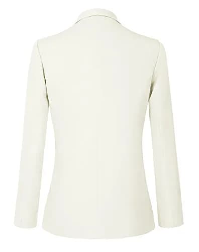 Urban CoCo Women's Formal Blazer White X-Large | Elegant Office Attire with US Import Quality thumbnail 3