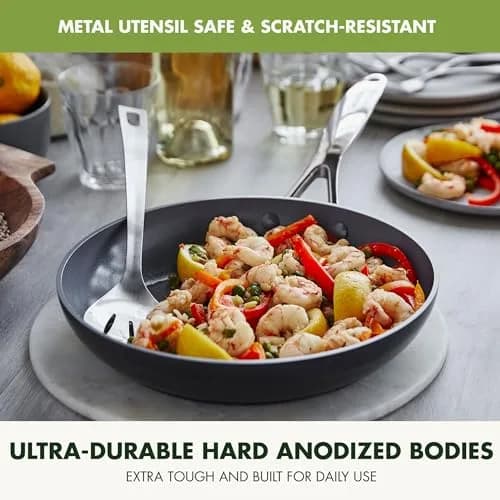 GreenPan Valencia Pro 2 Piece Ceramic Nonstick Skillet Set | 8" & 10" Durable & Oven Safe thumbnail 4