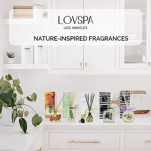 LOVSPA Reed Diffuser Set, Uplift Pomegranate Citrus Scented Oil Diffuser with Sticks, Home Fragrance Accessories for Bathroom Shelf Decor, USA Made thumbnail 8