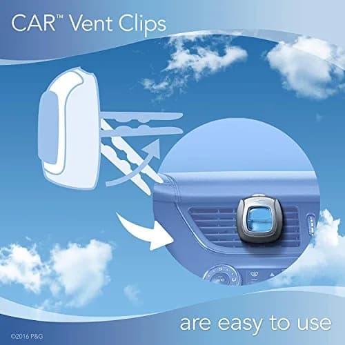 Febreze Car Air Freshener, Linen & Sky Scent, Set of 5 Clips | Lasts Up to 30 Days thumbnail 5