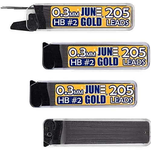 June Gold 0.3 mm HB #2 Mechanical Pencil Lead Refills, 820 Count (205 Per Dispenser) | Smooth Writing, Break Resistant Graphite thumbnail 1