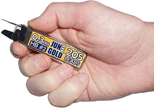 June Gold 0.3 mm HB #2 Mechanical Pencil Lead Refills, 820 Count (205 Per Dispenser) | Smooth Writing, Break Resistant Graphite thumbnail 2