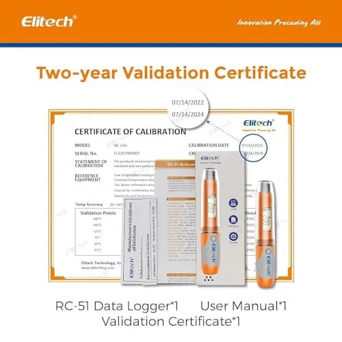 Elitech RC-51H USB Temperature & Humidity Data Logger | Reusable Digital Recorder for Medical & Food Use, 32000 Points, High Accuracy thumbnail 8