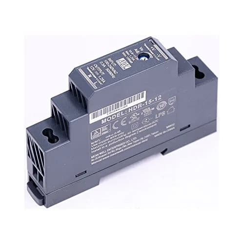 MEAN WELL Ultra Slim Step-Shape 1SU DIN Rail Power Supply 12V 1.25A 15W | China-Made, 85-264VAC Input thumbnail 2