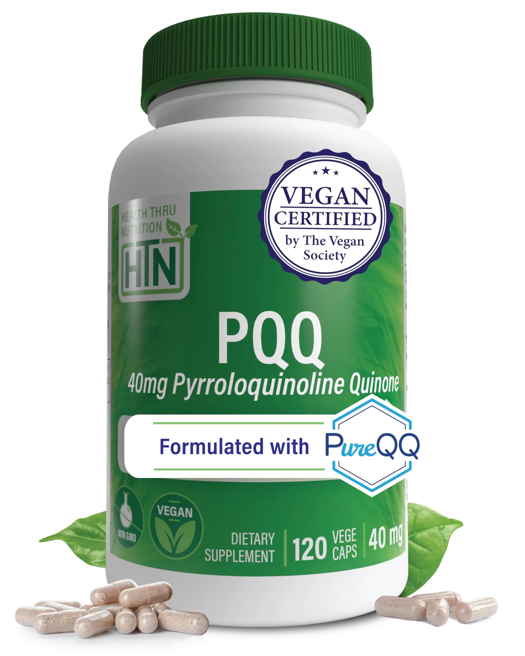 Health Thru Nutrition PQQ 40mg Pyrroloquinoline Quinone 120 Servings | Supports Mitochondrial Biogenesis — Capsule