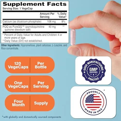 Health Thru Nutrition PQQ 40mg Pyrroloquinoline Quinone 120 Servings | Supports Mitochondrial Biogenesis thumbnail 2