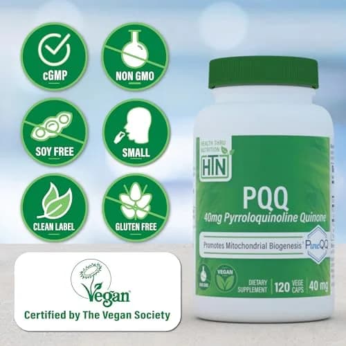 Health Thru Nutrition PQQ 40mg Pyrroloquinoline Quinone 120 Servings | Supports Mitochondrial Biogenesis thumbnail 3