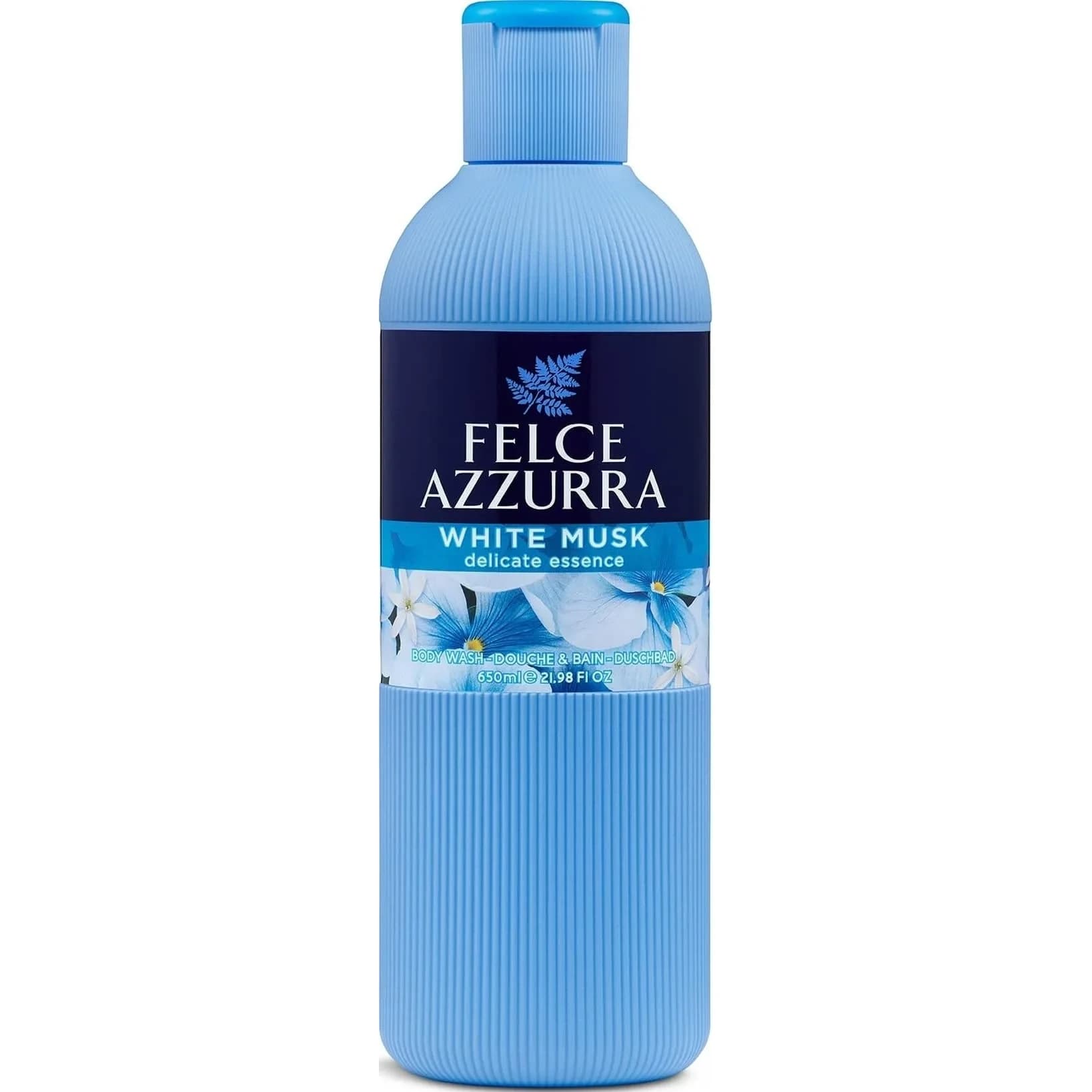 Felce Azzurra White Musk Delicate Essence Body Wash 650ml (22 Oz) | Fresh Clean Musk Scent — 22 Ounce