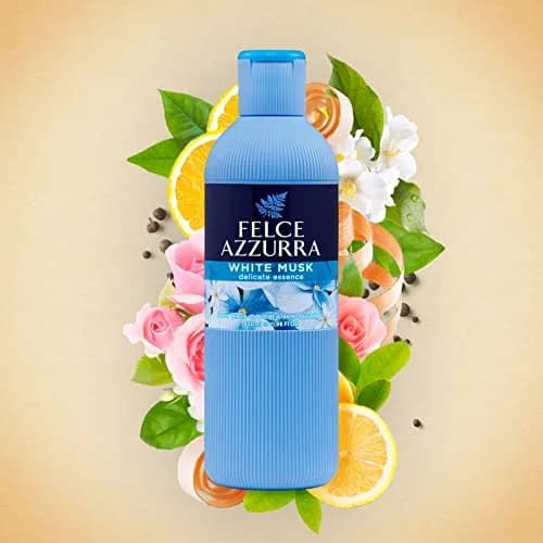 Felce Azzurra White Musk Delicate Essence Body Wash 650ml (22 Oz) | Fresh Clean Musk Scent thumbnail 3
