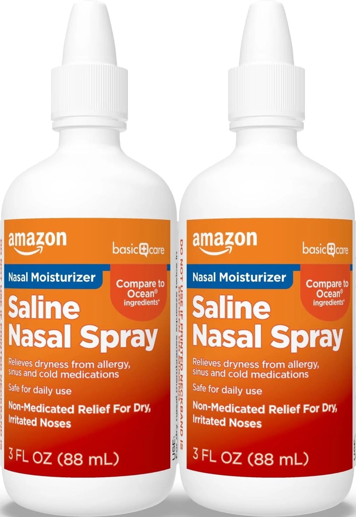 Amazon Basic Care Premium Saline Nasal Moisturizing Spray 180ml (6 fl oz) | Non-Medicated Relief for Dry, Irritated Nose - main product image