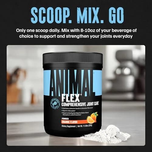 Animal Flex Joint Support Supplement Powder Orange 30 Servings | Glucosamine & Chondroitin for Joint Health thumbnail 4