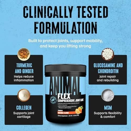 Animal Flex Joint Support Supplement Powder Orange 30 Servings | Glucosamine & Chondroitin for Joint Health thumbnail 5