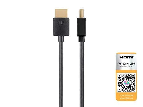 Monoprice Certified Premium High Speed HDMI Cable 1m (3 Feet) Black | 4K@60Hz, HDR, 18Gbps thumbnail 1