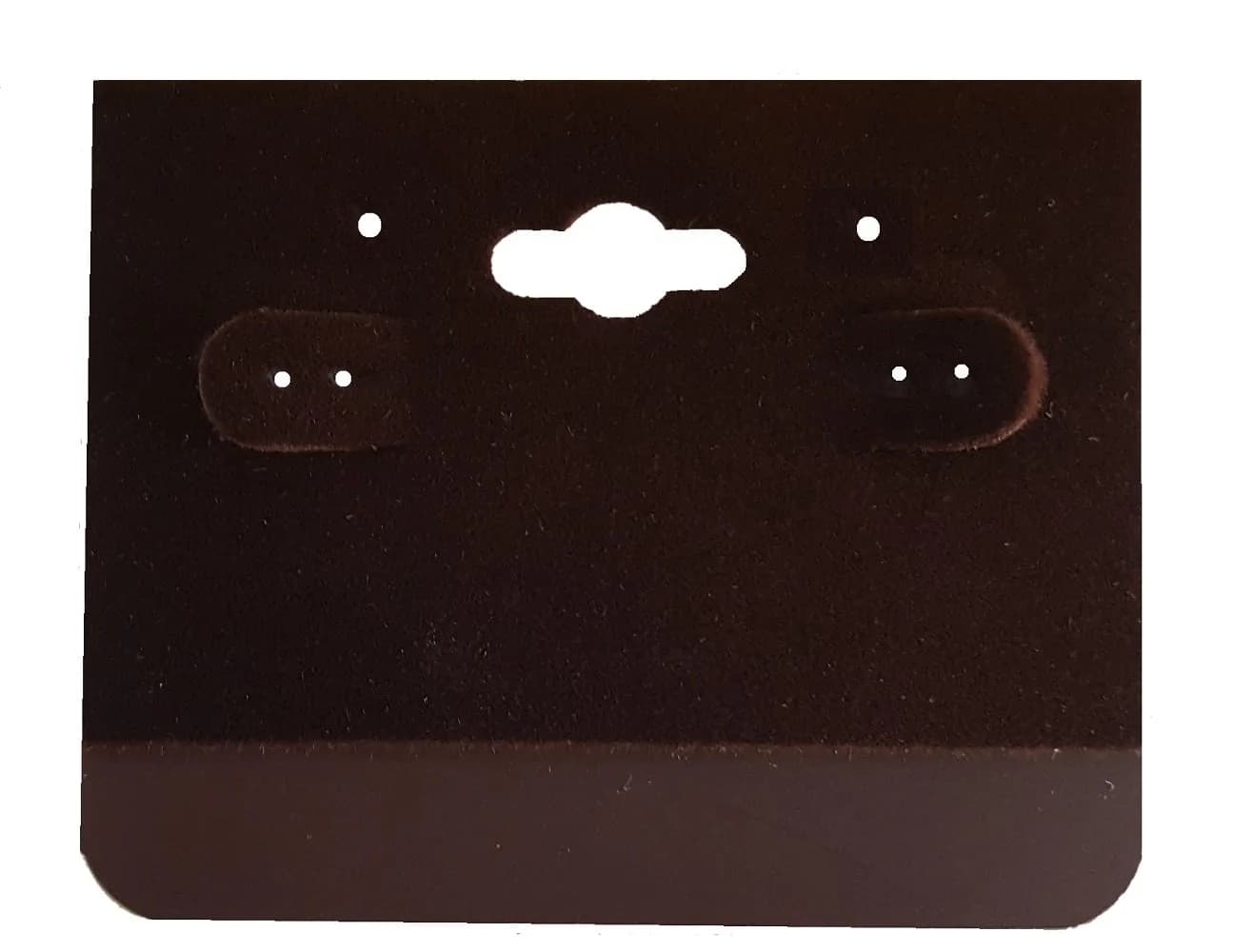 N'ice Packaging Cordovan Shade Earring Display Cards 6.35cm x 5.08cm (2.5" x 2") | Velvet-Lined for Jewelry Shops - main product image