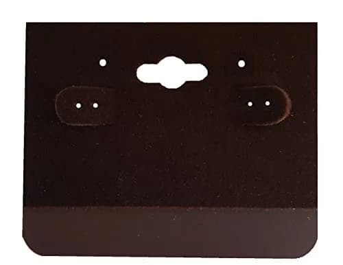 N'ice Packaging Cordovan Shade Earring Display Cards 6.35cm x 5.08cm (2.5" x 2") | Velvet-Lined for Jewelry Shops thumbnail 1