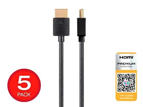 Monoprice Certified Premium High Speed HDMI Cable 0.3m (1 Feet) | 4K@60Hz HDR 18Gbps thumbnail 5
