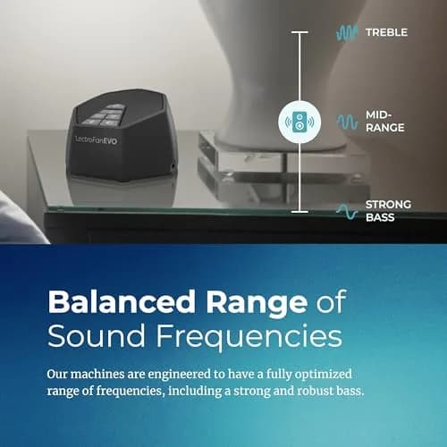 LectroFan EVO Sound Machine Charcoal | 22 Non-Looping Sounds, 120cm (4ft) AC Power Cord thumbnail 5