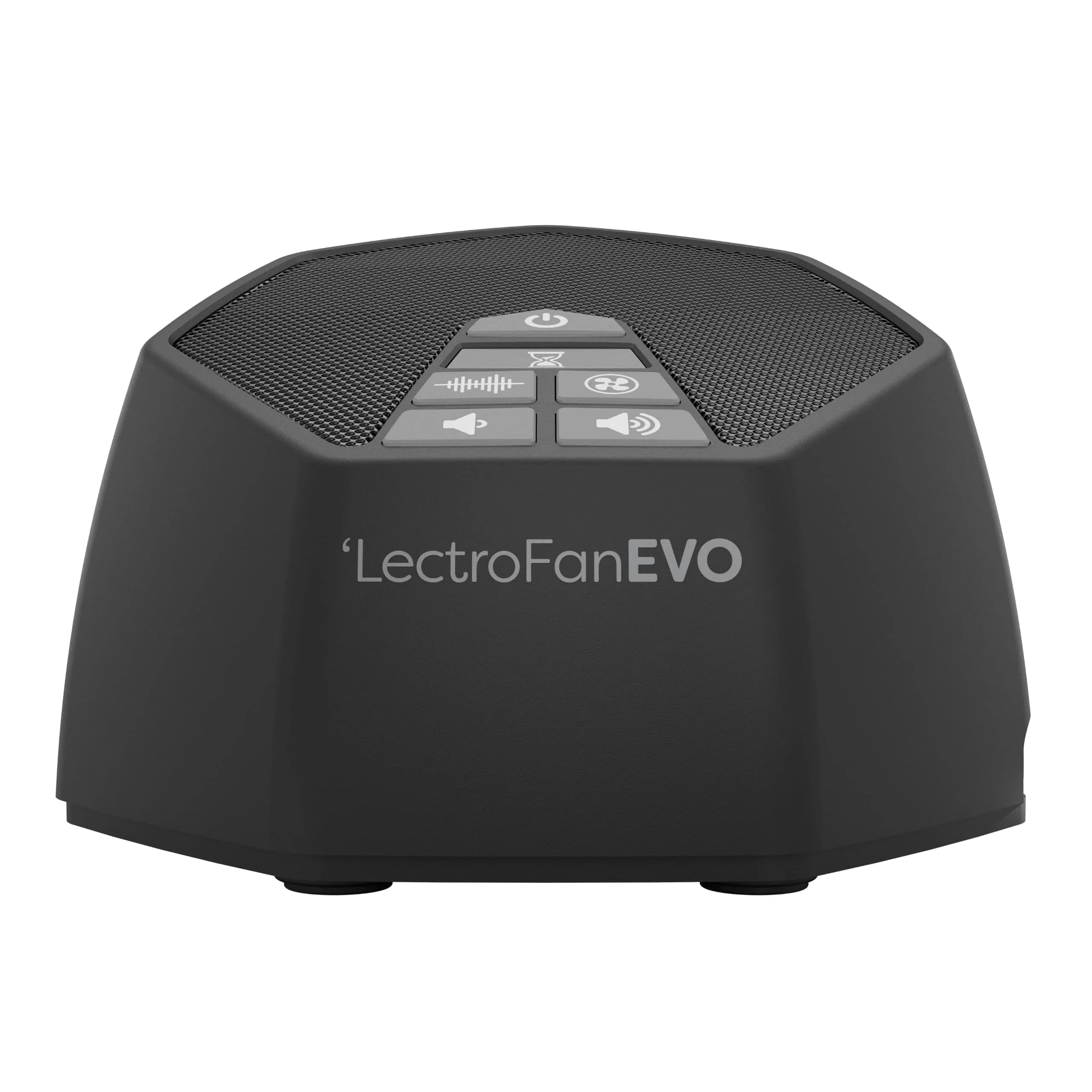 LectroFan EVO Sound Machine Charcoal | 22 Non-Looping Sounds, 120cm (4ft) AC Power Cord