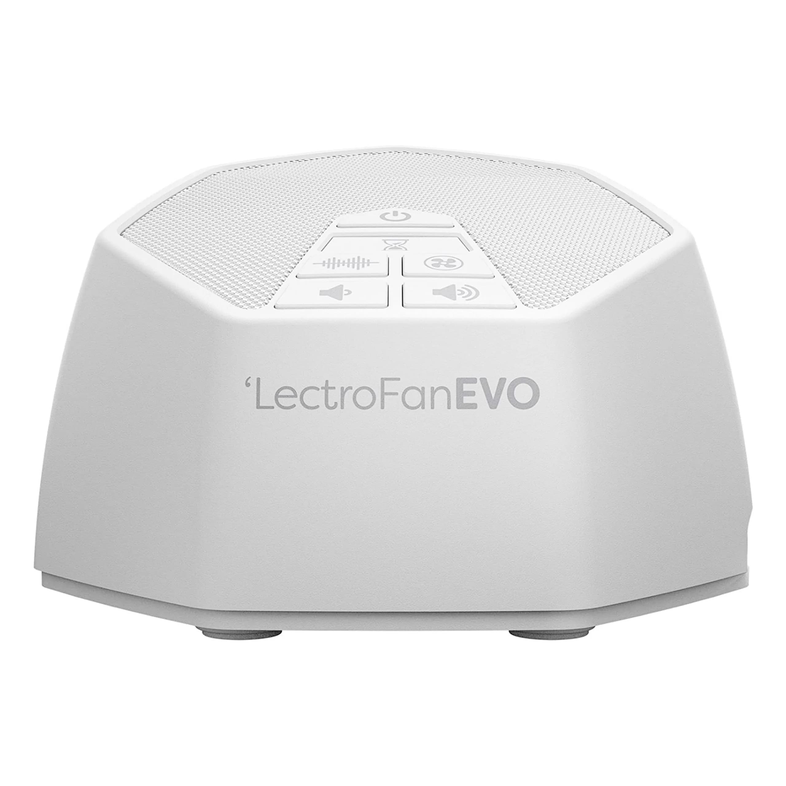 LectroFan EVO Sound Machine White | 22 Non-Looping Sounds, 120cm (4.7in) Compact Design — White