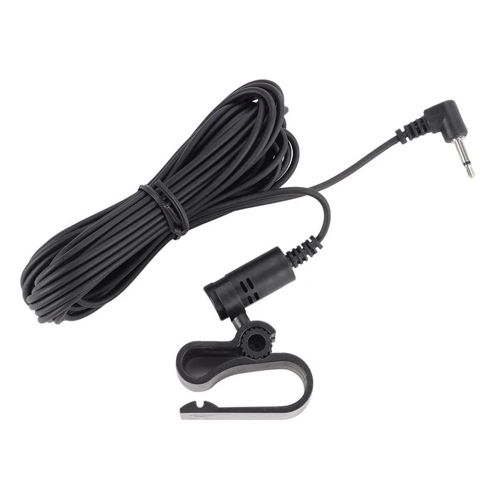 Alphasonik Bluetooth Microphone Mic 2.5mm Jack with Clip Mount | Pioneer Car Stereo Compatible — BLACK