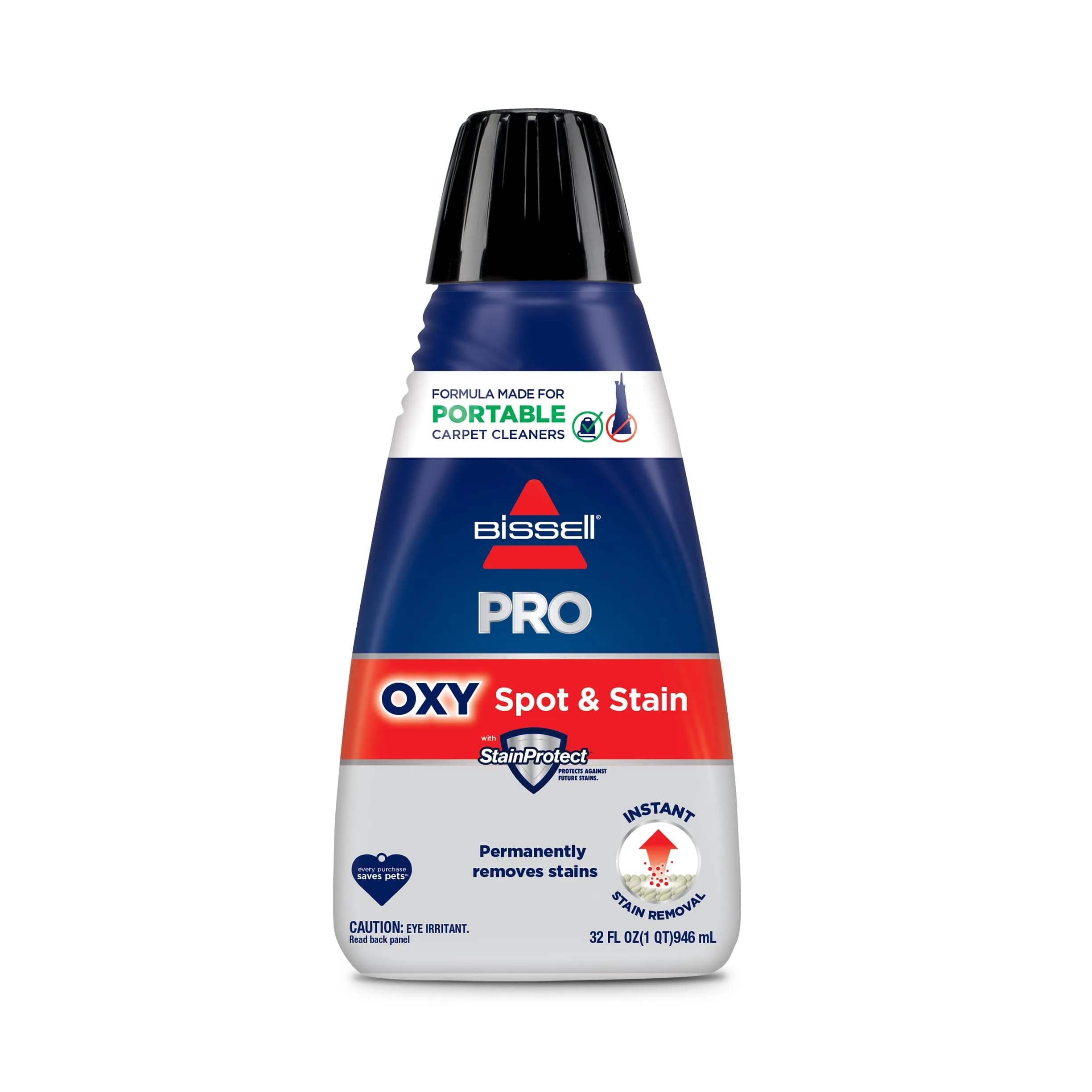 Bissell Professional Spot and Stain + Oxy Portable Machine Formula 946ml (32 Fl Oz) | Triple Action Formula for Carpets & Upholstery - main product image