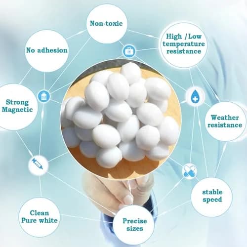 BBTCTY Magnetic Stirrer Stir Bar 6mmx8mm Olive Shape 10pcs | PTFE Coated, High Temp Resistance thumbnail 5