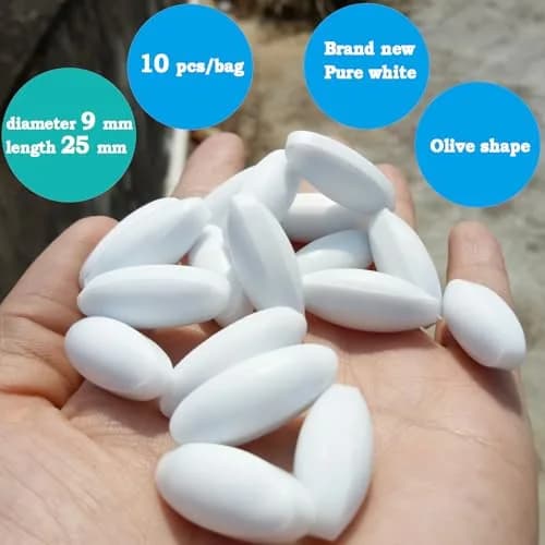 BBTCTY Magnetic Stirrer Stir Bar PTFE 9mm x 25mm Olive Shape | Chemical-Resistant, 10pcs thumbnail 3