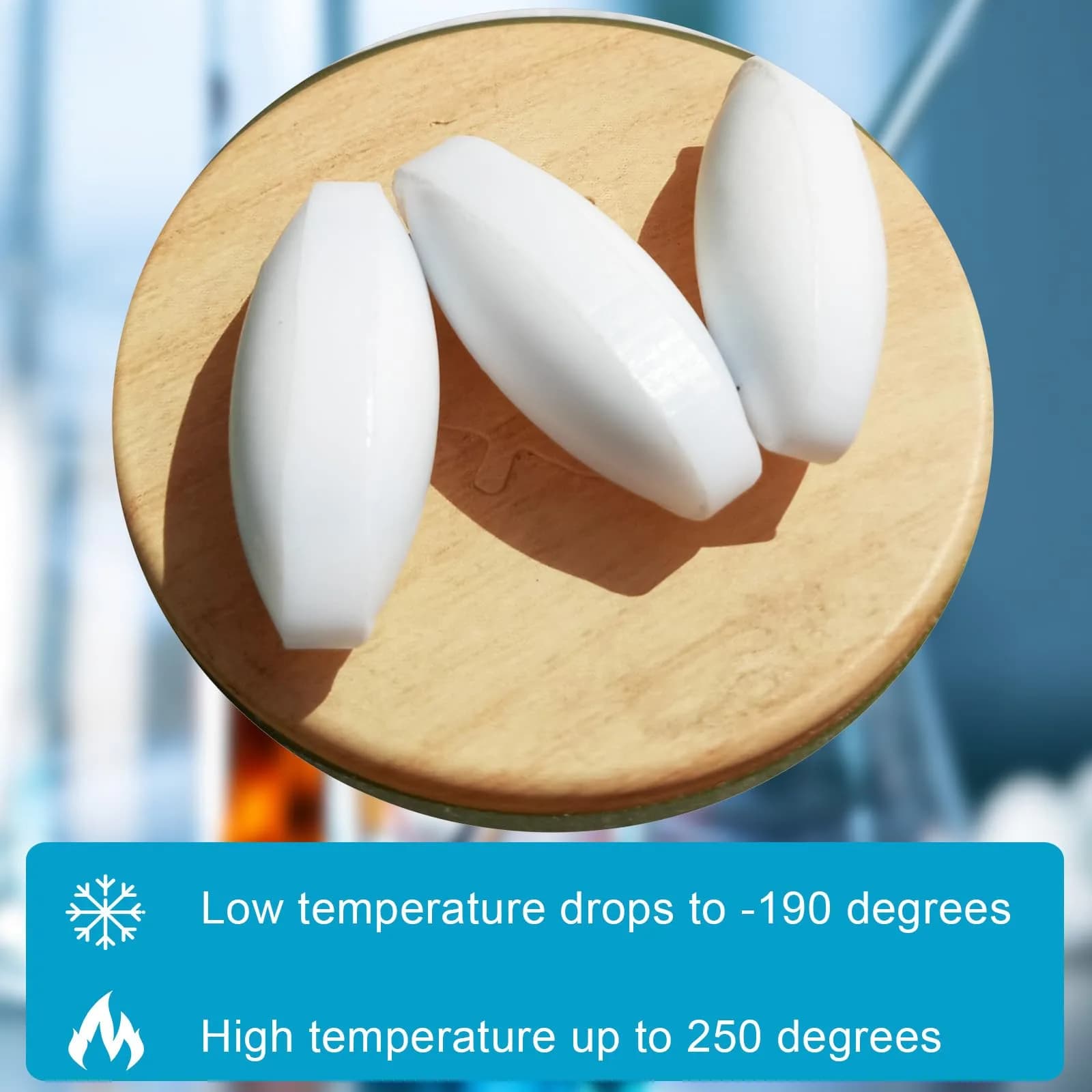 BBTCTY PTFE Magnetic Stirrer Mixer Stir Bars Olive Shape 9mm x 25mm, Pack of 10 | Inert & Non-Toxic Lab Consumables - view 4