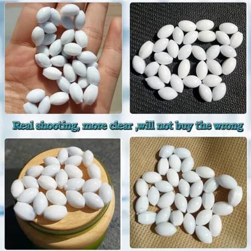BBTCTY Magnetic Stirrer Stir Bar PTFE Olive Shape 6mmx10mm | Inert, Corrosion-Resistant, 10pcs thumbnail 2