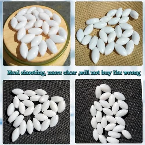 BBTCTY Magnetic Stirrer Stir Bar PTFE Olive Shape 5mmx10mm | Inert, Corrosion-Resistant, 10pcs thumbnail 2