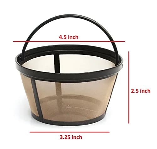 GoldTone Reusable 8-12 Cup Basket Coffee Filter in Gold/Black | BPA Free, Washable & Reusable (8-12 Cup) thumbnail 3