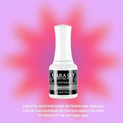Kiara Sky Gel Base Coat for Gel Application | Long-Lasting, High-Gloss, 15ml thumbnail 2