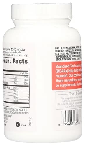 Whole Foods Market BCAA Complex 60 Count | Supports Lean Muscle & Recovery thumbnail 2