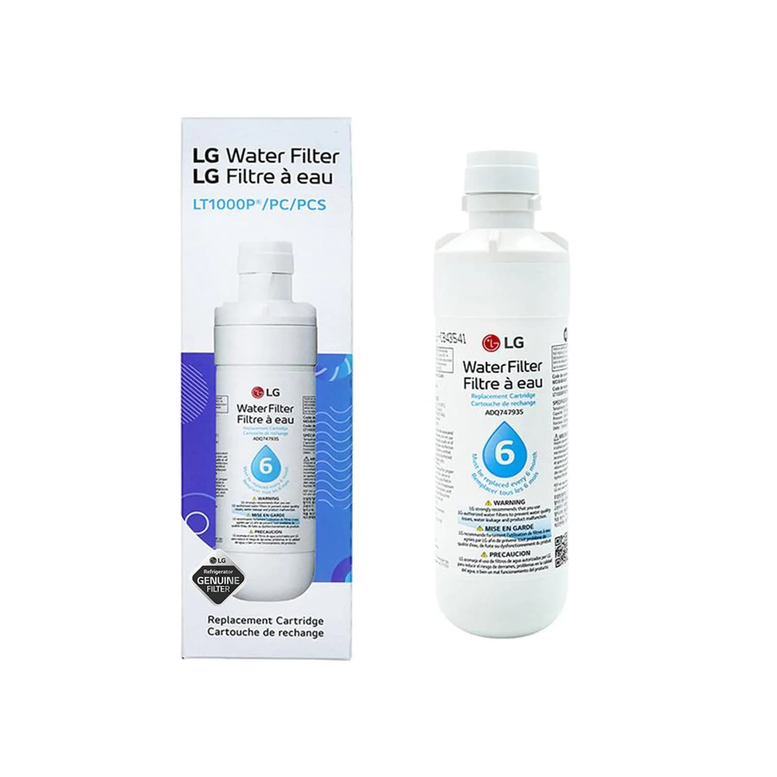 LG LT1000P & LT120F Refrigerator Water & Air Filter Bundle | 200 Gallon Capacity (NSF42, NSF53, NSF401) — 1-Pack