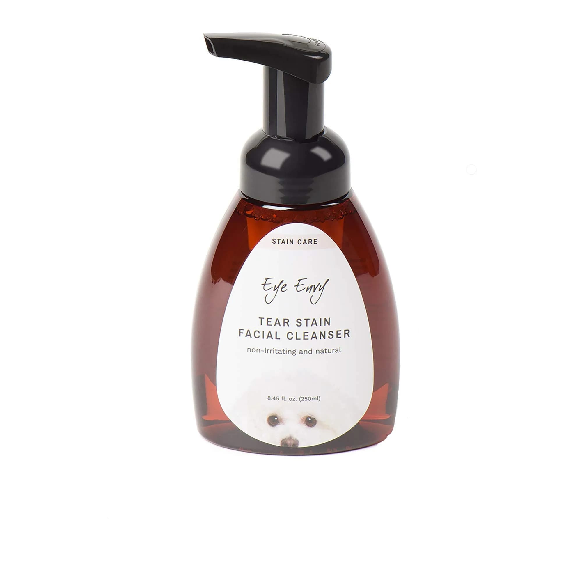 Eye Envy Tear Stain Facial Cleanser for Dogs & Cats 250ml (8.45 fl. oz.) | Gentle Foaming Formula for Eye Debris & Stains — 8.45 Fl Oz