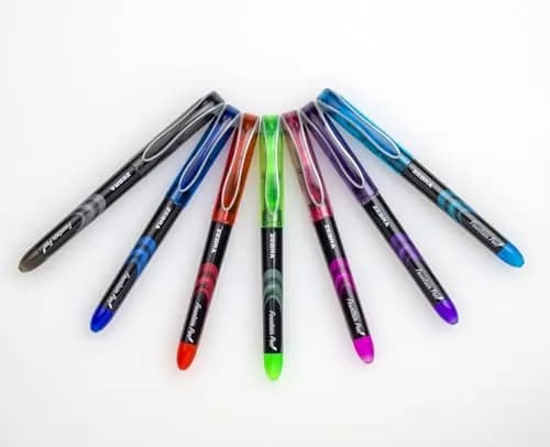 Zebra Pen Fountain Pen 7-Pack, 0.6mm Fine Point, Assorted Colors | Smooth Ink Flow for Journaling & Notes thumbnail 7