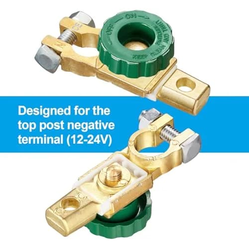 Spurtar Battery Disconnect Switch 12V 125A Continuous | Rotary Top Post for Cars, Boats, RVs thumbnail 5