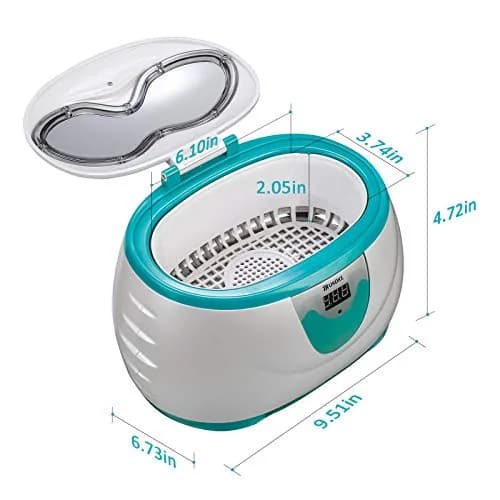 Ukoke UUC06G Ultrasonic Cleaner 600ml (20.3 fl oz) | Professional Jewelry & Eyeglass Cleaner with Digital Timer thumbnail 4