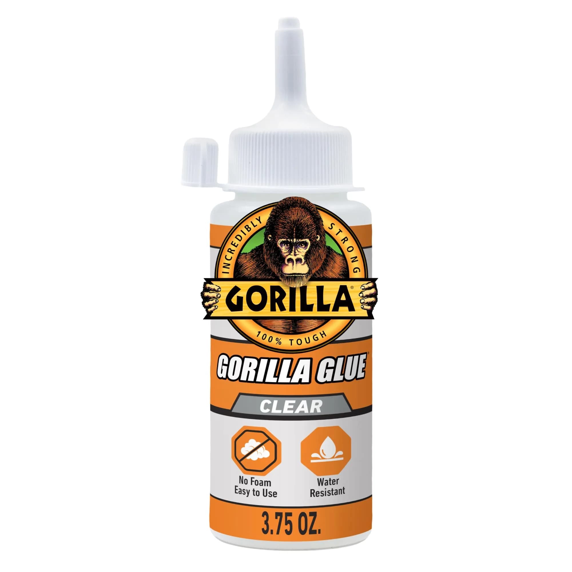 Gorilla Clear Glue, All Purpose, Polyurethane, 3.75 oz Bottle | Crystal Clear, Water-Resistant Bond (70-120 chars)