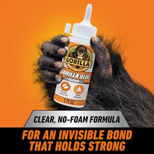 Gorilla Clear Glue, All Purpose, Polyurethane, 3.75 oz Bottle | Crystal Clear, Water-Resistant Bond (70-120 chars) thumbnail 2
