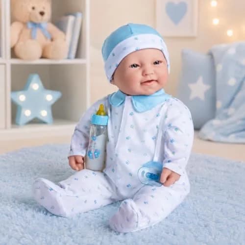 Berjusa La Baby 20-inch Soft Body Doll | JC Toys - Washable Caucasian Doll with Blue Outfit, Hat & Pacifier | Ages 2+ thumbnail 4