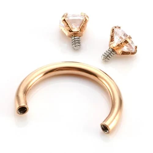 Jovivi 16G Horseshoe Nose Hoop Rings | Hypoallergenic Stainless Steel, 8mm Inner Diameter thumbnail 4
