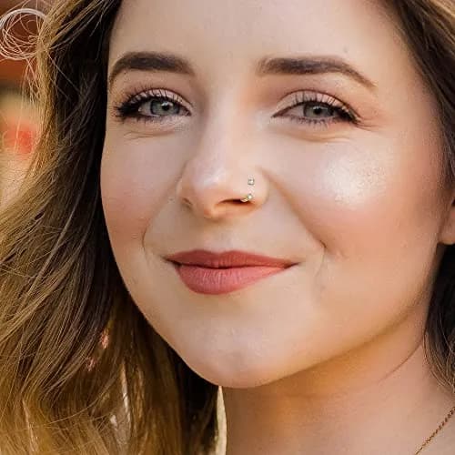 Jovivi 16G Horseshoe Nose Hoop Rings | Hypoallergenic Stainless Steel, 8mm Inner Diameter thumbnail 6