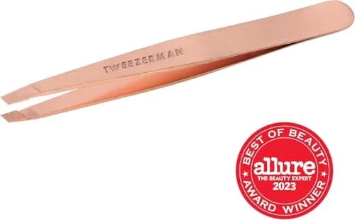 Tweezerman Slant Tweezer – Tweezerman Tweezers for Eyebrows Rose Gold | Precise, Hand-Filed Tips thumbnail 5