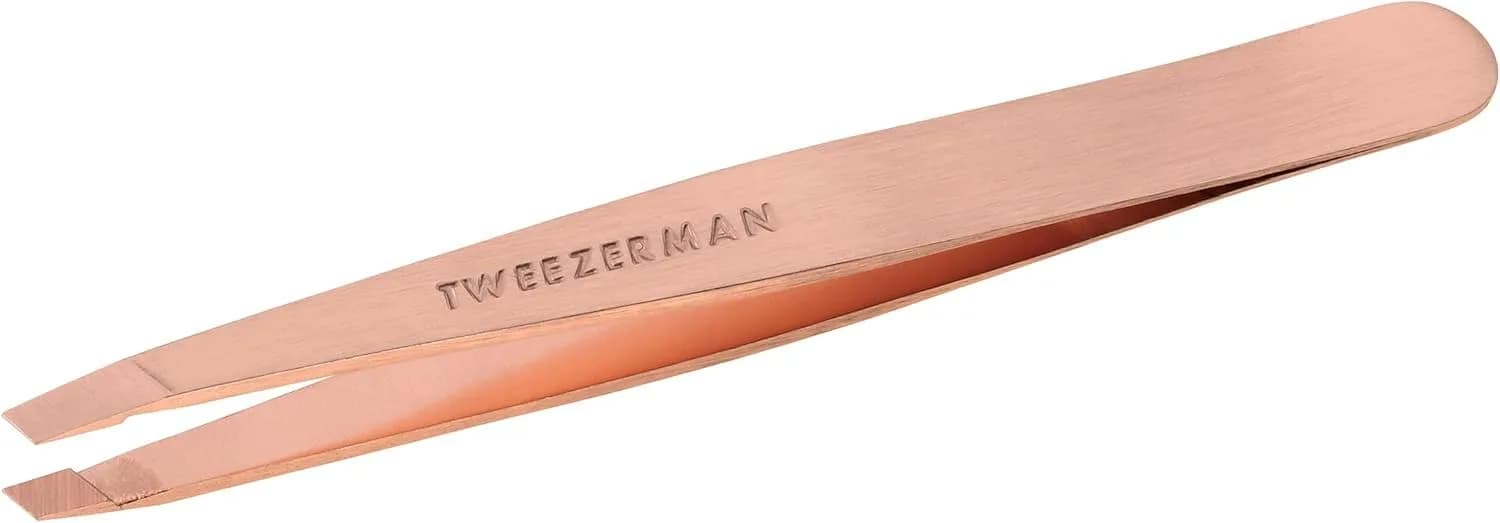 Tweezerman Slant Tweezer – Tweezerman Tweezers for Eyebrows Rose Gold | Precise, Hand-Filed Tips — Rose Gold