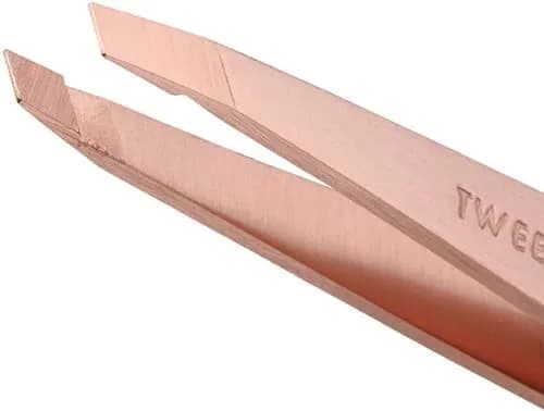 Tweezerman Slant Tweezer – Tweezerman Tweezers for Eyebrows Rose Gold | Precise, Hand-Filed Tips thumbnail 2