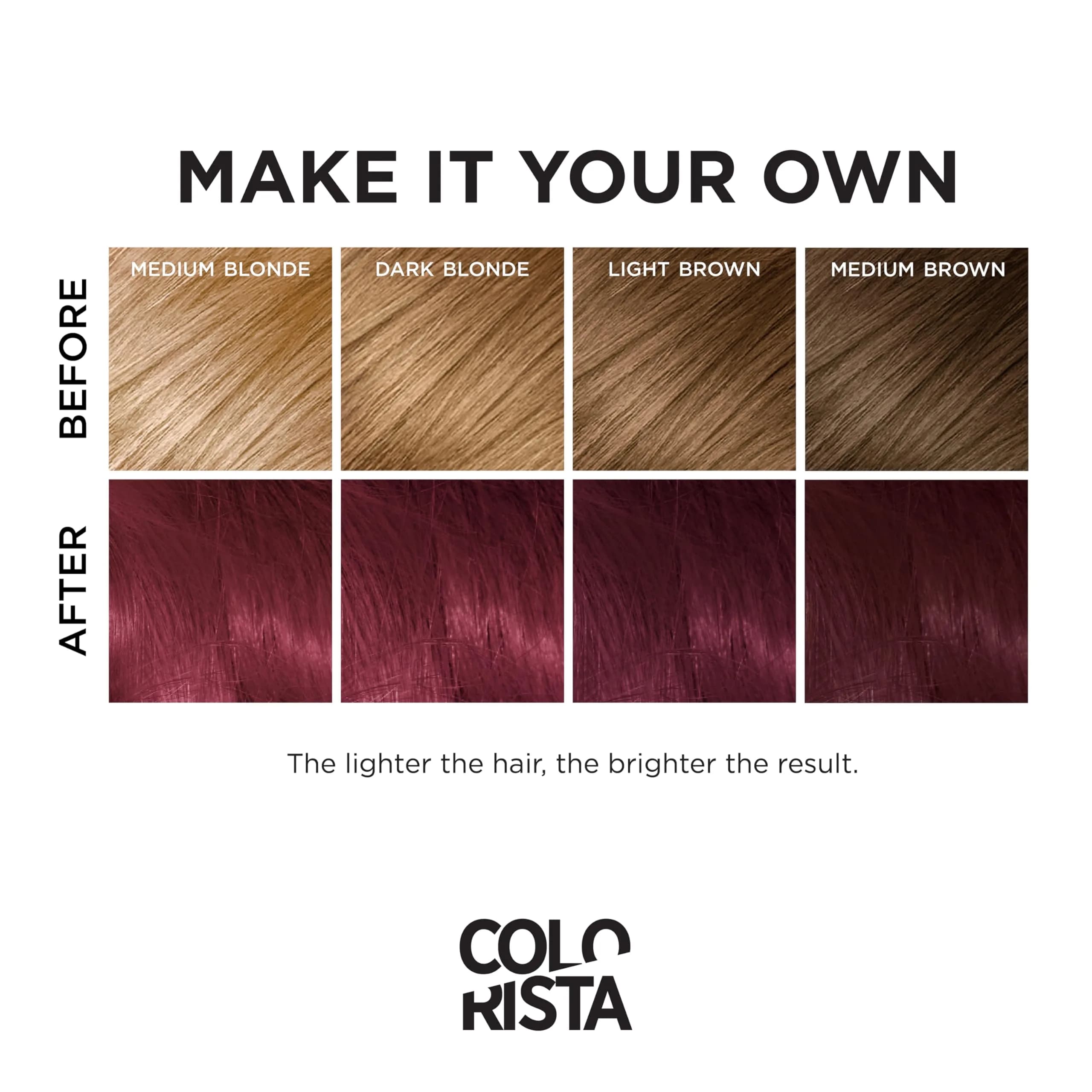 L'Oreal Paris Colorista Semi Permanent Hair Color for Brunettes - Maroon - view 3