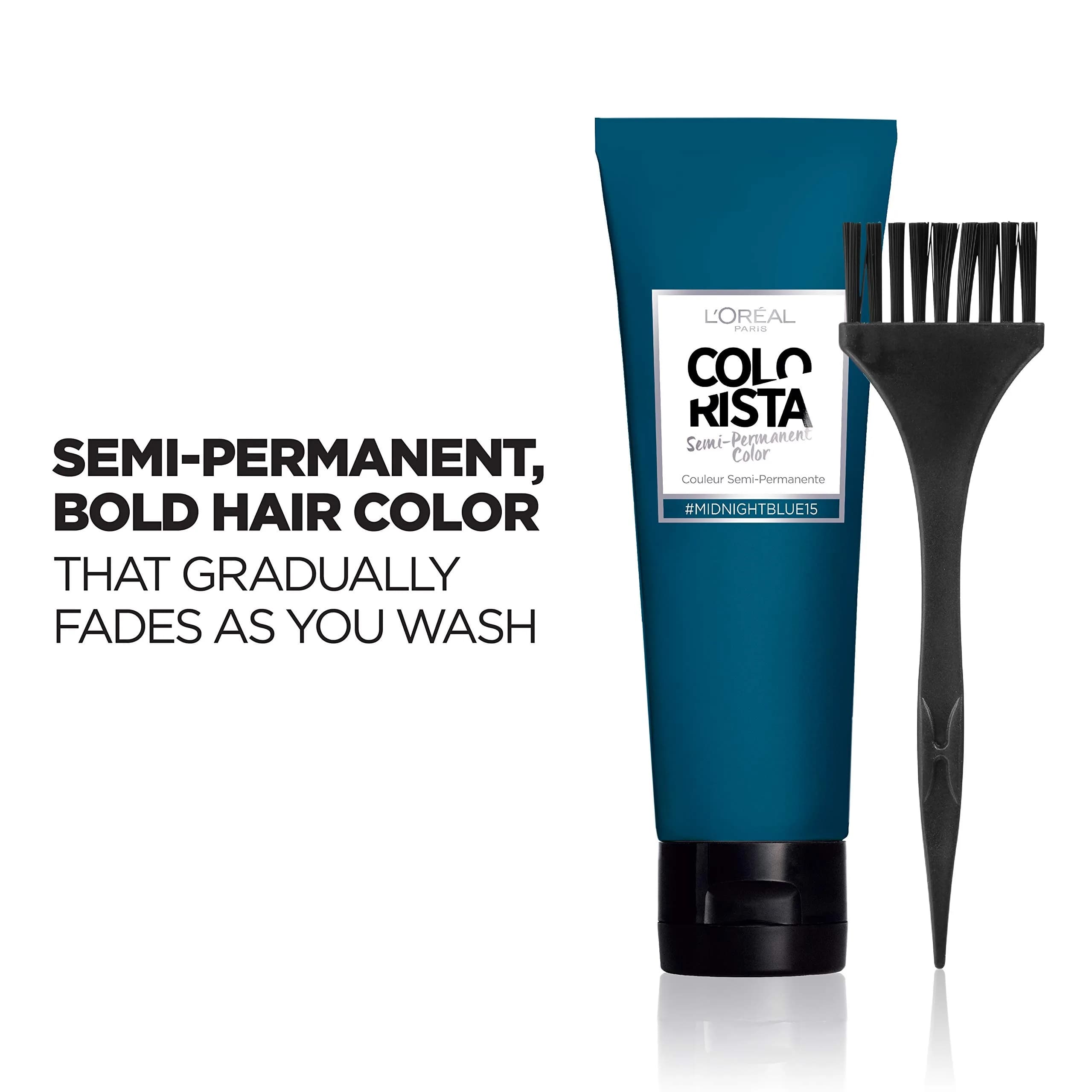 L'Oreal Paris Colorista Semi-Permanent Hair Color - Midnight Blue for Brunette Hair thumbnail 2