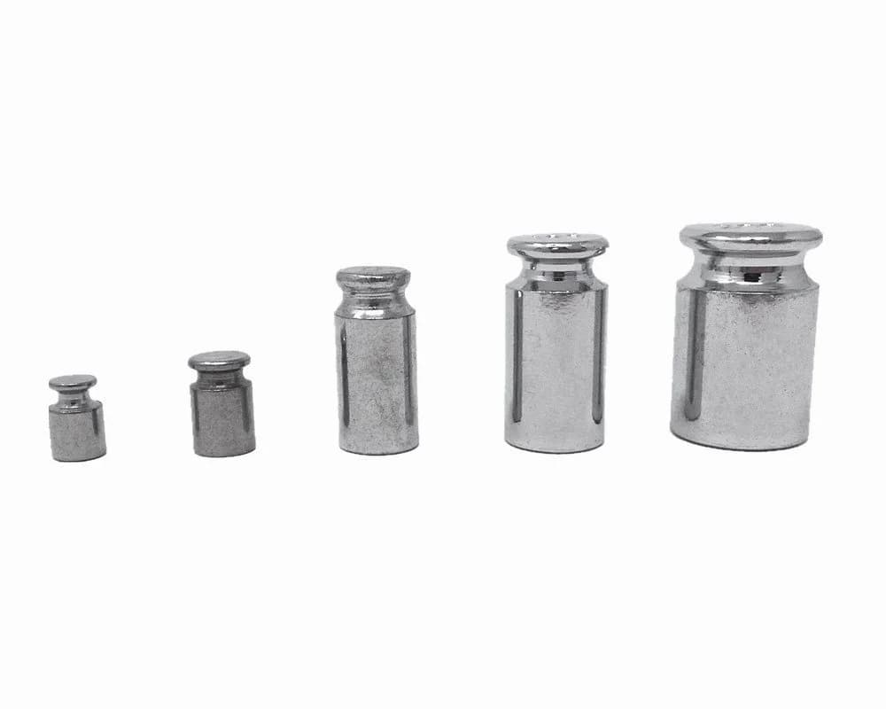 Honbay Chrome Plated Calibration Scale Weights 5-Piece Set | Precision Weighing for Digital Scales